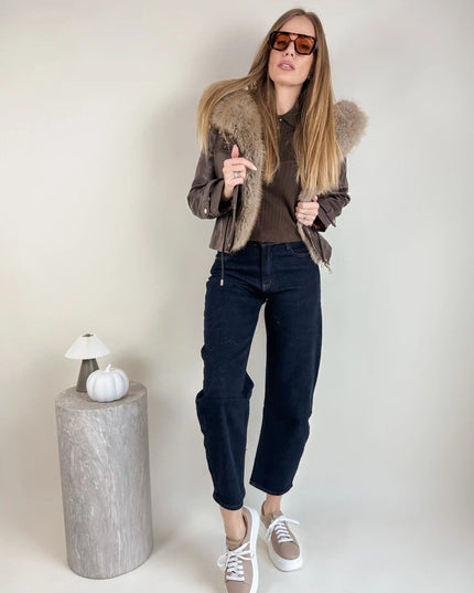 SPODNIE ROSE DENIM BALOON - BLUMANIA