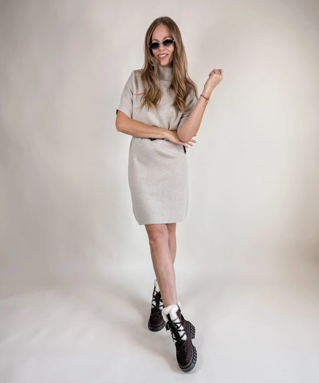 SUKIENKA DZIANINOWA DIANA BEŻOWA - BLUMANIA