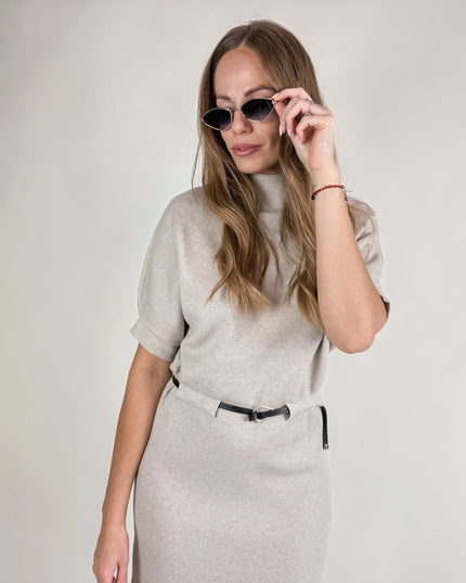 SUKIENKA DZIANINOWA DIANA BEŻOWA - BLUMANIA