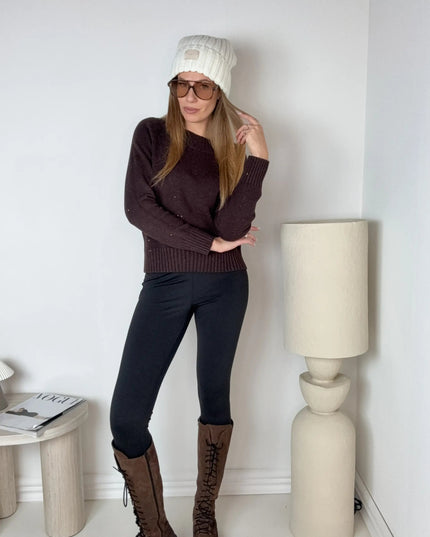 SWETER CORTEZ CZEKOLADOWY - BLUMANIA