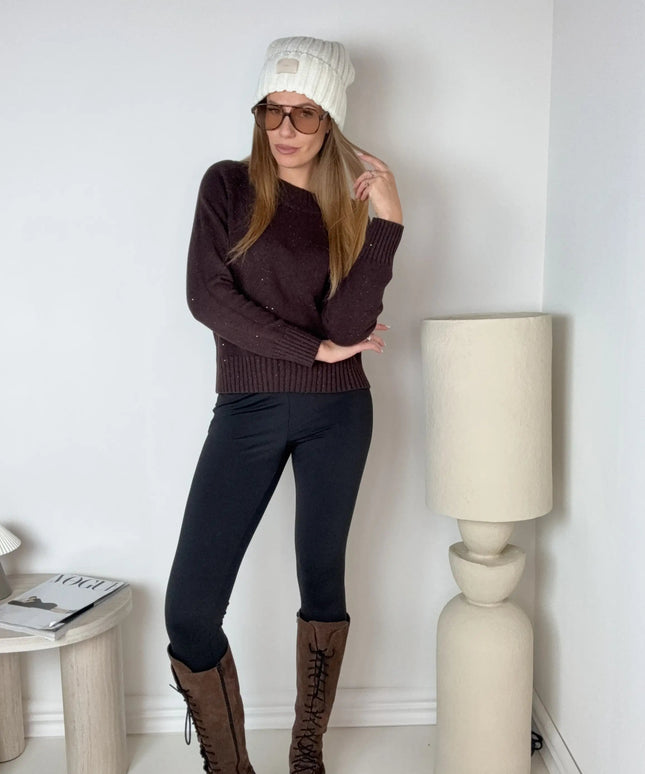 SWETER CORTEZ CZEKOLADOWY - BLUMANIA