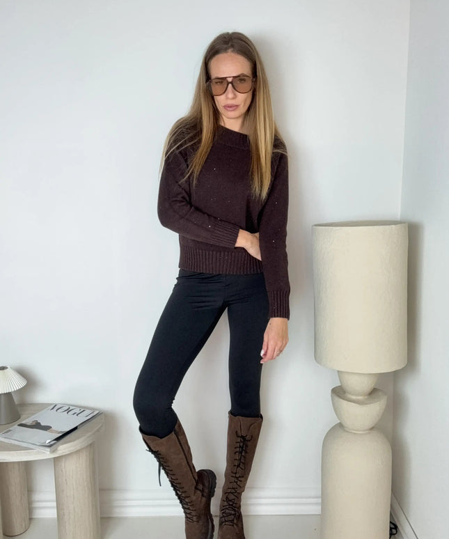 SWETER CORTEZ CZEKOLADOWY - BLUMANIA