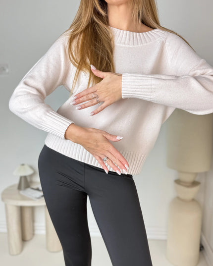 SWETER CORTEZ KREMOWY - BLUMANIA