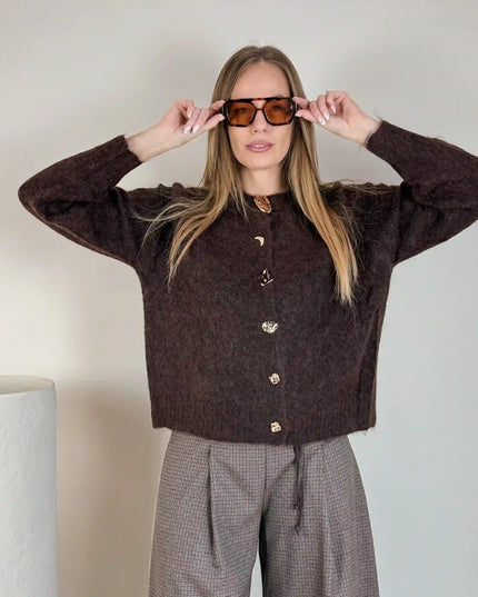 SWETER ELSE CZEKOLADOWY - BLUMANIA