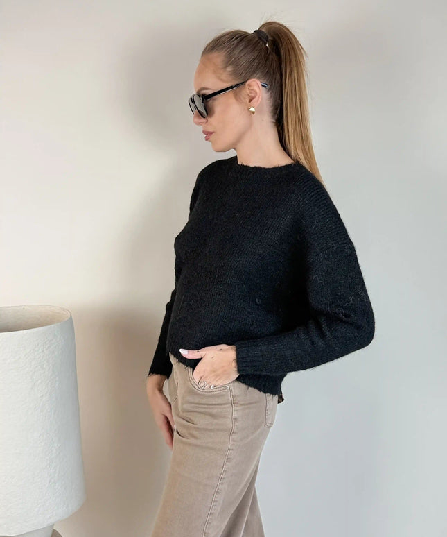 SWETER MUSSY CZARNY - BLUMANIA