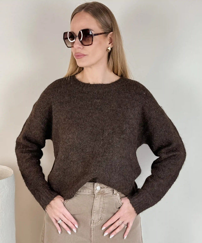 SWETER MUSSY CZEKOLADOWY - BLUMANIA