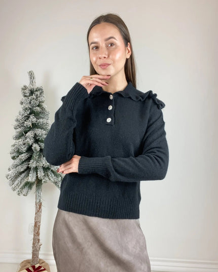 SWETER ORLANDO LEMONADA CZARNY - BLUMANIA