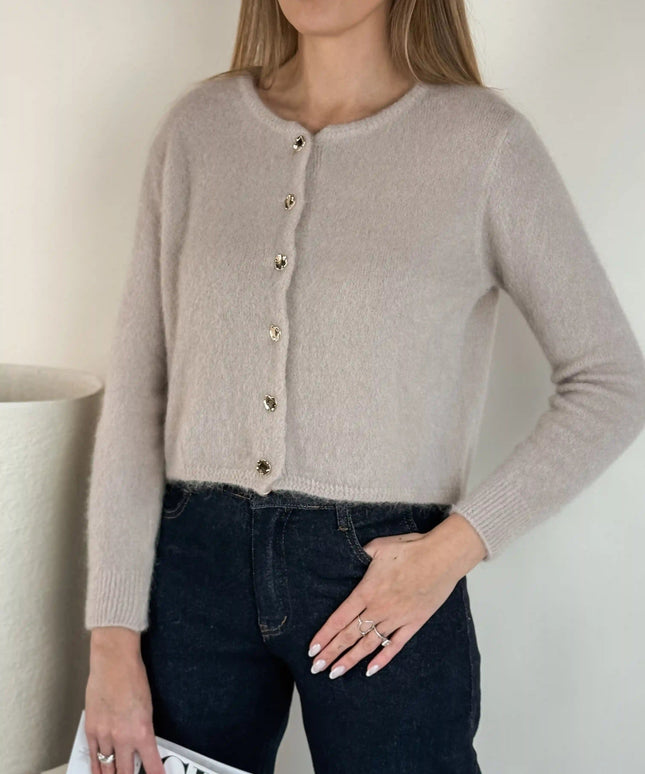 SWETER SANTI BEŻOWY - BLUMANIA