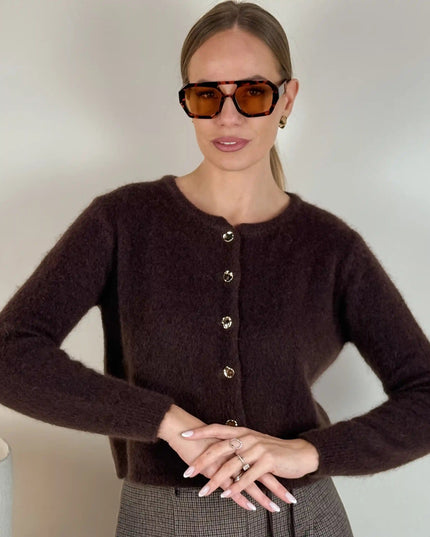 SWETER SANTI CZEKOLADOWY - BLUMANIA