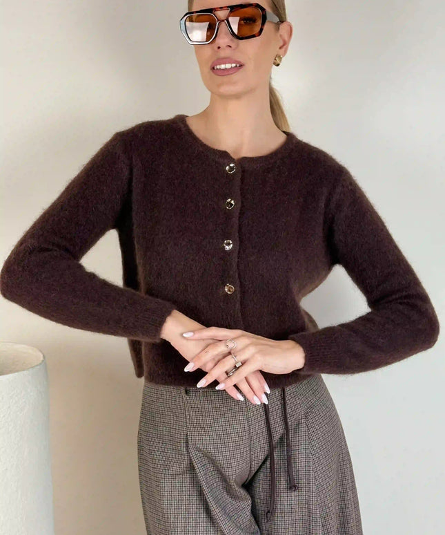 SWETER SANTI CZEKOLADOWY - BLUMANIA