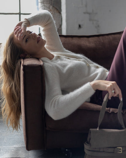 SWETER SANTI ŚMIETANKOWY - BLUMANIA