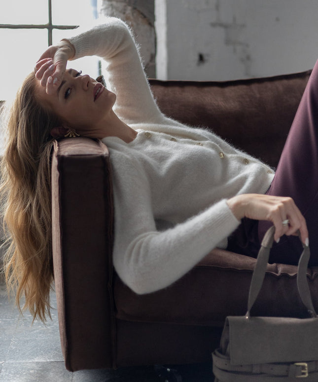 SWETER SANTI ŚMIETANKOWY - BLUMANIA