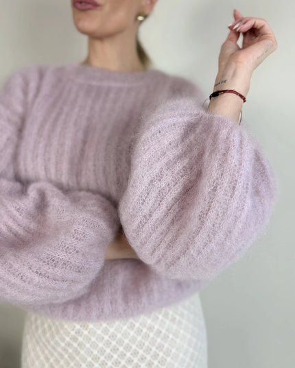 SWETER STELLA Z MOHEREM PUDROWY RÓŻ - BLUMANIA