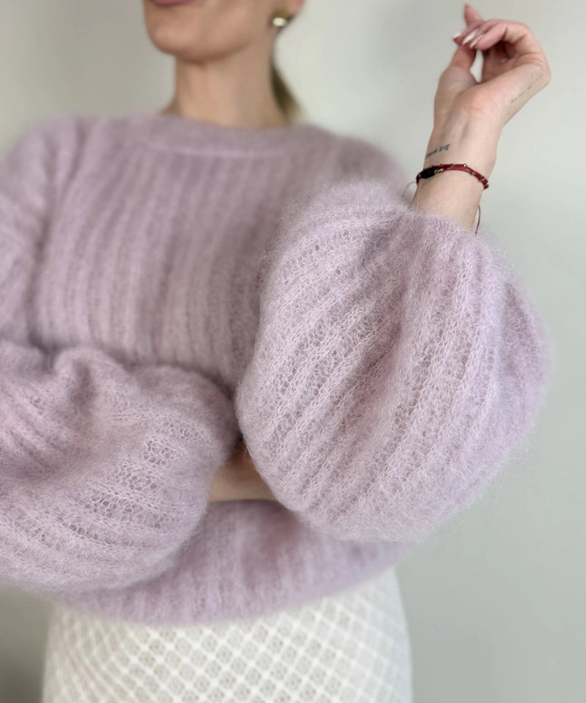 SWETER STELLA Z MOHEREM PUDROWY RÓŻ - BLUMANIA