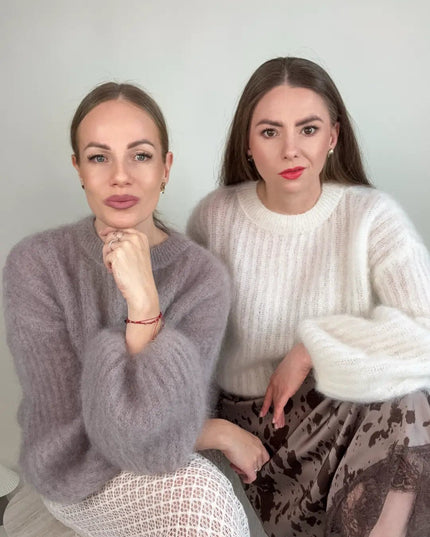 SWETER STELLA Z MOHEREM TAUPE - BLUMANIA