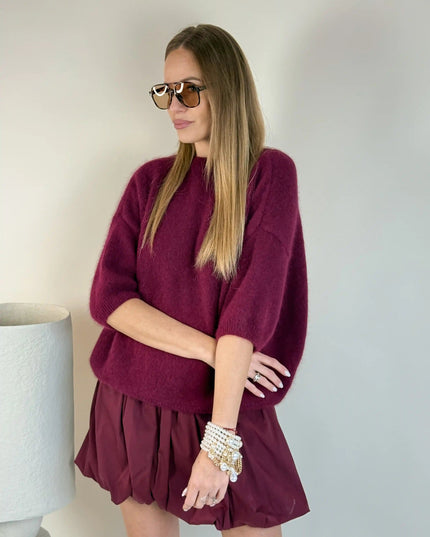 SWETER TIMOTHY BURGUNDOWY - BLUMANIA