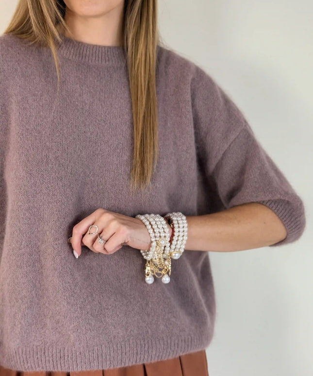 SWETER TIMOTHY TAUPE - BLUMANIA