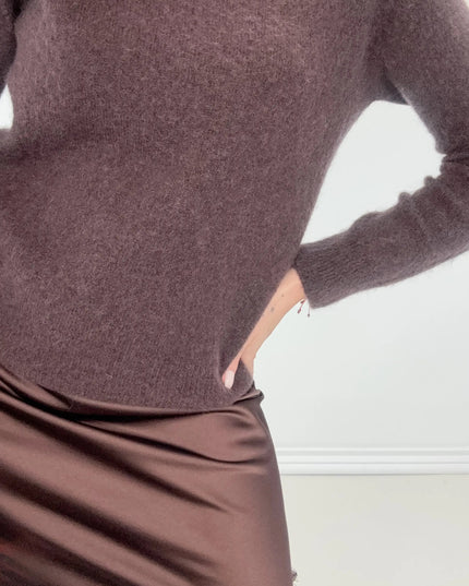 SWETER Z GOLFEM COZY MOOD LEMONADA CZEKOLADA 30% BABY ALPAKA - BLUMANIA