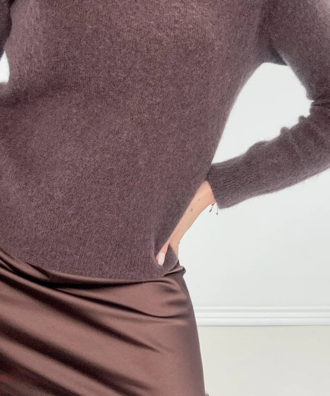 SWETER Z GOLFEM COZY MOOD LEMONADA CZEKOLADA 30% BABY ALPAKA - BLUMANIA