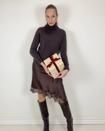 SWETER Z GOLFEM COZY MOOD LEMONADA CZEKOLADA 30% BABY ALPAKA - BLUMANIA