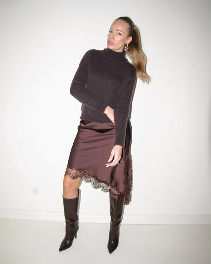 SWETER Z GOLFEM COZY MOOD LEMONADA CZEKOLADA 30% BABY ALPAKA - BLUMANIA