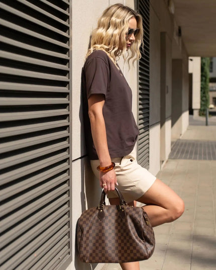 SZORTY MELANIA Z EKOSKÓRY LEMONADA BEŻ - BLUMANIA