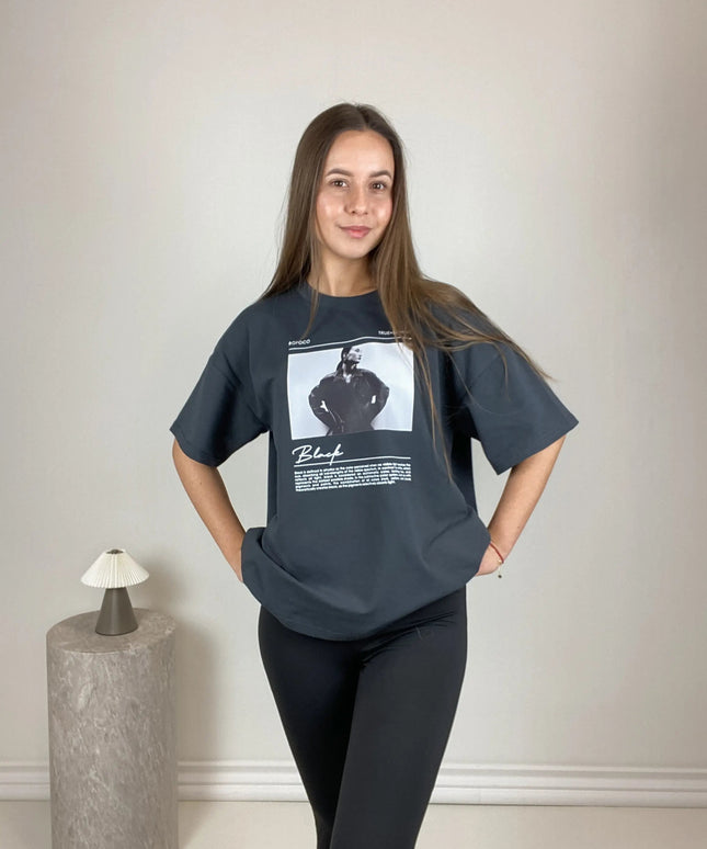 T - SHIRT ELIZZ GRAFIT - BLUMANIA