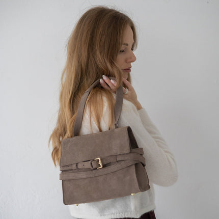 TOREBKA ZE SKÓRY NATURALNEJ JULIET TAUPE - BLUMANIA