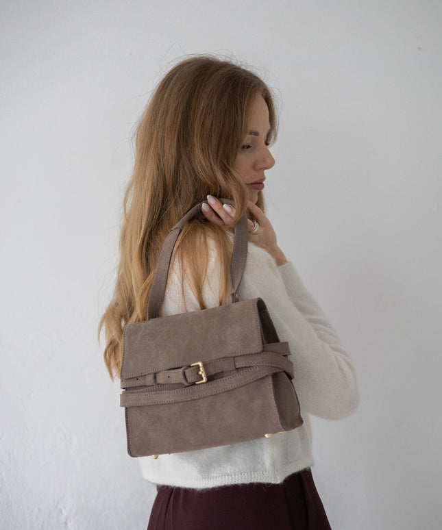 TOREBKA ZE SKÓRY NATURALNEJ JULIET TAUPE - BLUMANIA